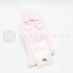 Calzettone Lungo In Caldo Cotone Con Fiocco Neonata Romboli BAC31L - ROMBOLI - LuxuryKids