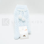 Calzettone Lungo Traforato In Caldo Cotone Con Pon Pon Neonato Romboli BAL59 - ROMBOLI - LuxuryKids