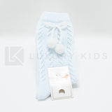 Calzettone Lungo Traforato In Caldo Cotone Con Pon Pon Neonato Romboli BAL59 - ROMBOLI - LuxuryKids