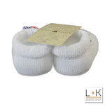 Calzini Scarpetta in Filo Nodo Marinaio Bianco Neonato Story Loris 8183 - STORY LORIS - LuxuryKids