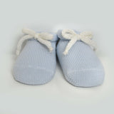 Calzini scarpetta in lana con fiocco Neonato Celeste   STORY LORIS 4925C-00 - STORY LORIS - LuxuryKids