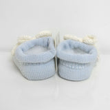 Calzini scarpetta in lana con fiocco Neonato Celeste   STORY LORIS 4925C-00 - STORY LORIS - LuxuryKids