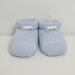 Calzini scarpetta in lana Made in italy Neonata Celeste   STORY LORIS 3033 - STORY LORIS - LuxuryKids