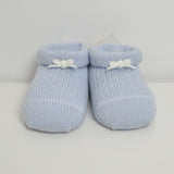 Calzini scarpetta in lana Made in italy Neonata Celeste   STORY LORIS 3033 - STORY LORIS - LuxuryKids