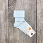 Calzino Corto In Cotone Con Motivo Trecce Neonato ROMBOLI BEC13 - ROMBOLI - LuxuryKids