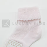 Calzino Corto In Cotone Con Risvoltino Neonato-a ROMBOLI 5065 - ROMBOLI - LuxuryKids