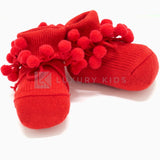 Calzino Scarpetta In Caldo Cotone Con Applicazione Neonata ROMBOLI AS71 - ROMBOLI - LuxuryKids