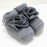 Calzino Scarpetta In Caldo Cotone Con Fiore In Pannolencia Neonata ROMBOLI AS50 - ROMBOLI - LuxuryKids