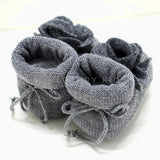 Calzino Scarpetta In Caldo Cotone Con Fiore In Pannolencia Neonata ROMBOLI AS50 - ROMBOLI - LuxuryKids