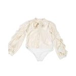 Camicia A Body Effetto Dorato Con Fiocco Bambina Fun&Fun FNCJBD1026 - FUN&FUN - LuxuryKids