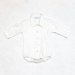 Camicia A Body In Cotone Bianca Neonato Manuell & Frank MF3350I - MANUELL&FRANK - LuxuryKids