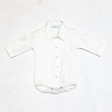 Camicia A Body In Cotone Bianca Neonato Manuell & Frank MF3350I - MANUELL&FRANK - LuxuryKids