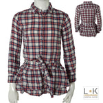 Camicia a Quadretti Bambina Take Two C00536 - TAKE TWO - LuxuryKids