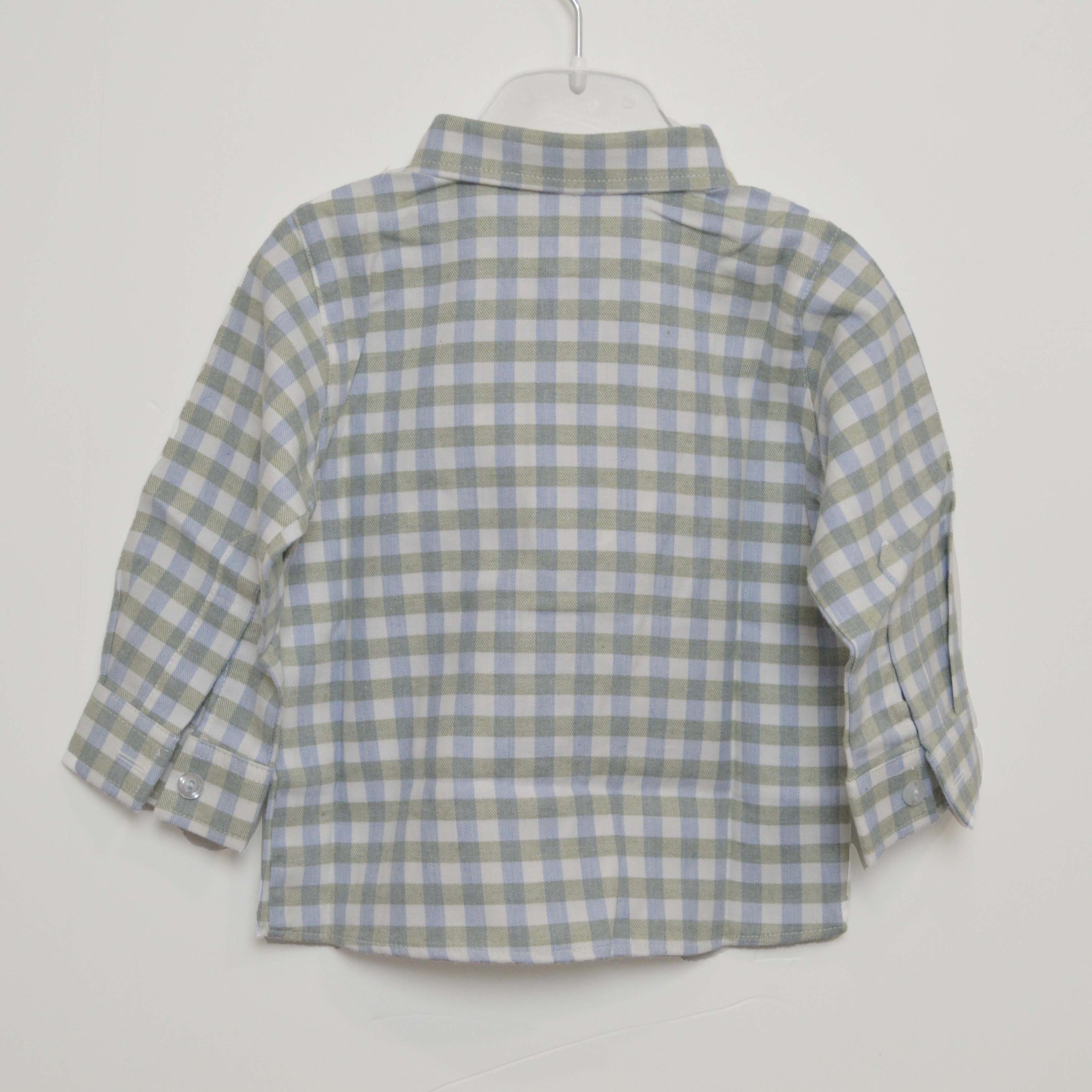 Camicia a Quadretti in Cotone Neonato Ninnaoh I15244 - NINNAOH - LuxuryKids