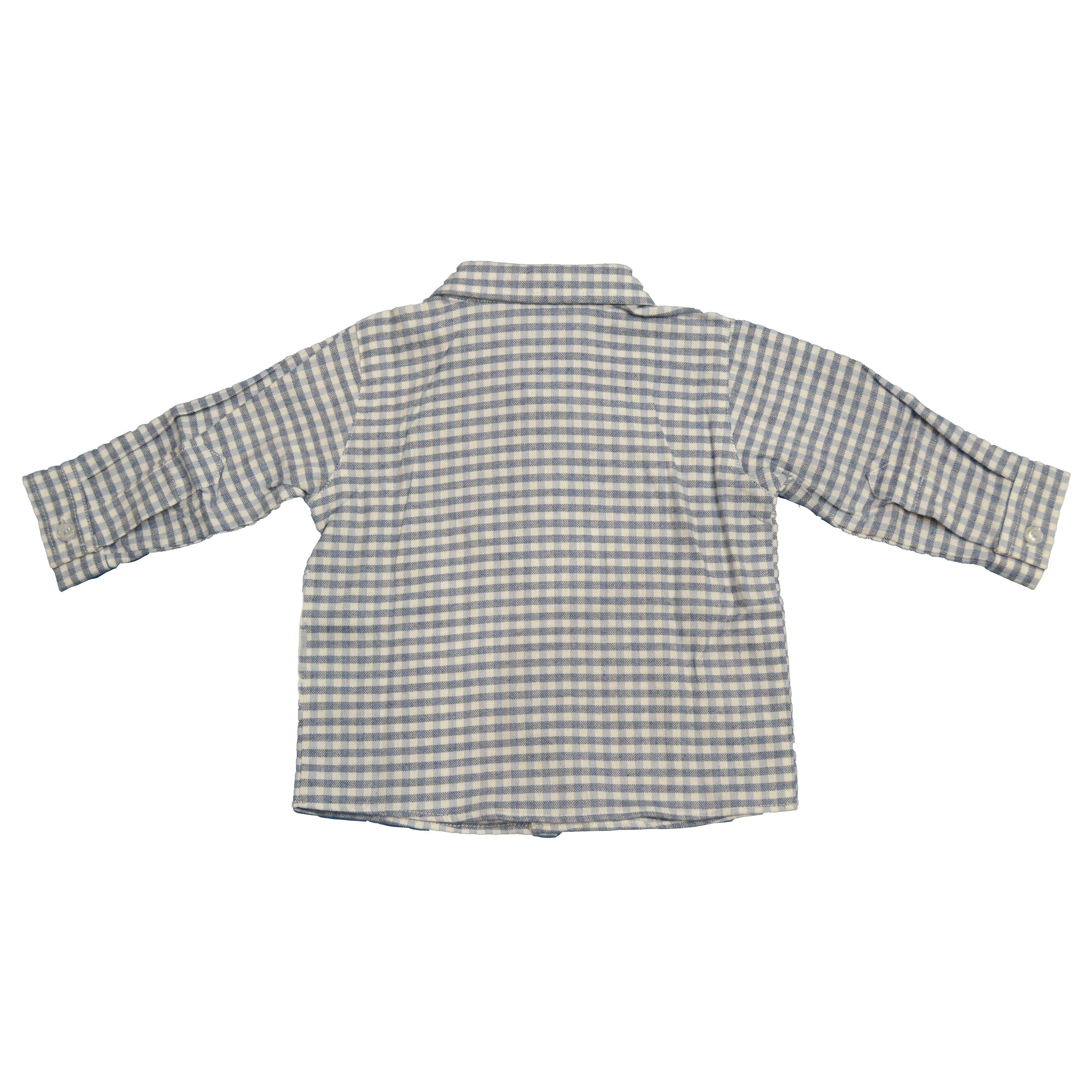 Camicia a Quadretti in Cotone Neonato Ninnaoh I15223 - NINNAOH - LuxuryKids