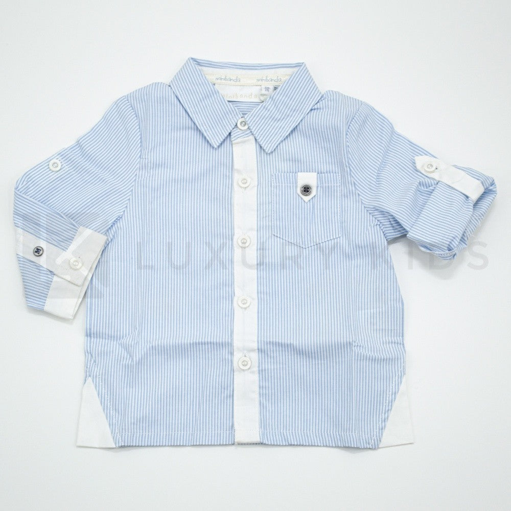 Camicia a Righe Neonato Minibanda E646 - MINIBANDA - LuxuryKids