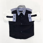 Camicia a Tinta Unita con Collo a Righe Neonato Brian Rush GRANDMULTICOLOR - BRIAN RUSH - LuxuryKids