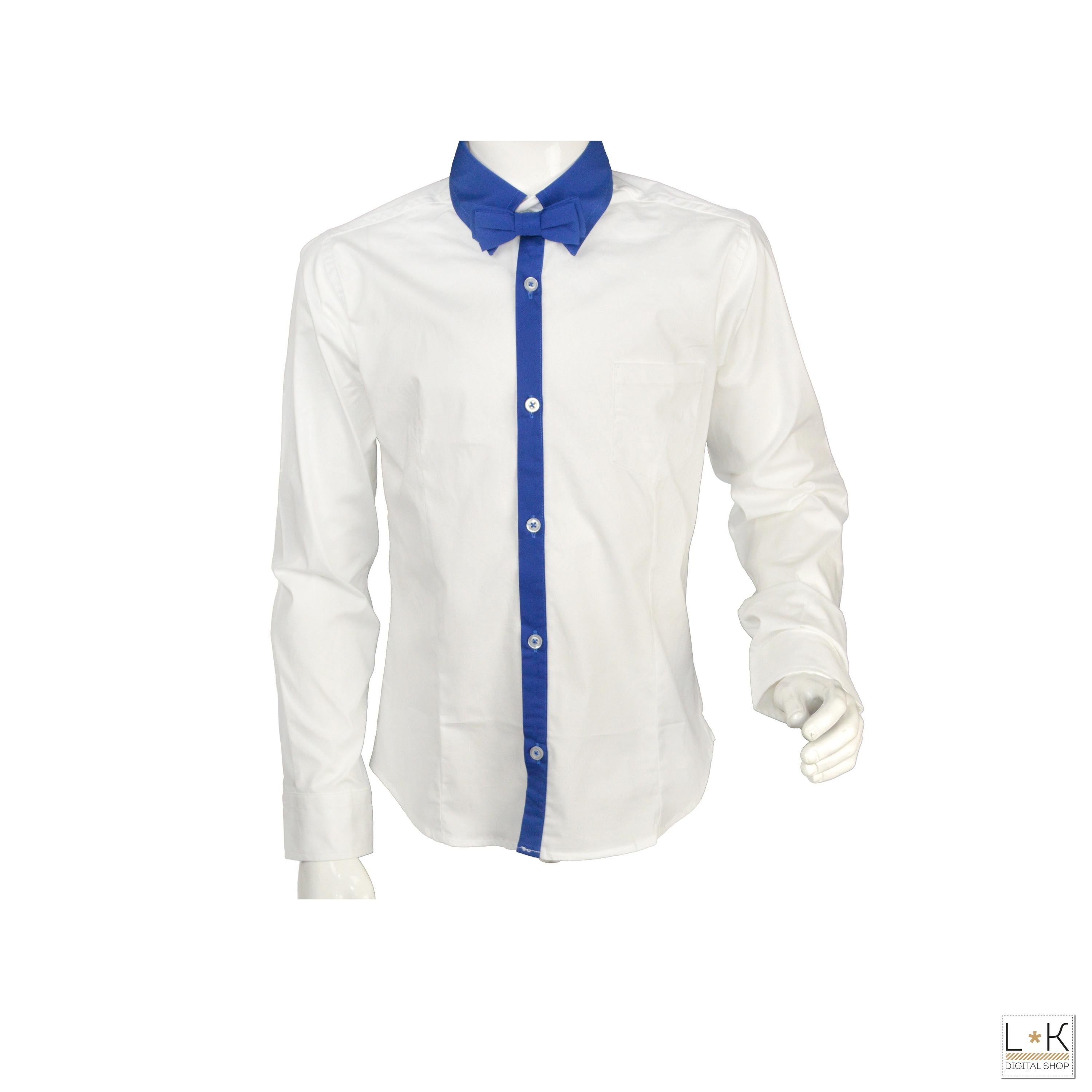 Camicia a Tinta Unita con Papillon e pochette incluso Bambino Brian Rush 038 - BRIAN RUSH - LuxuryKids