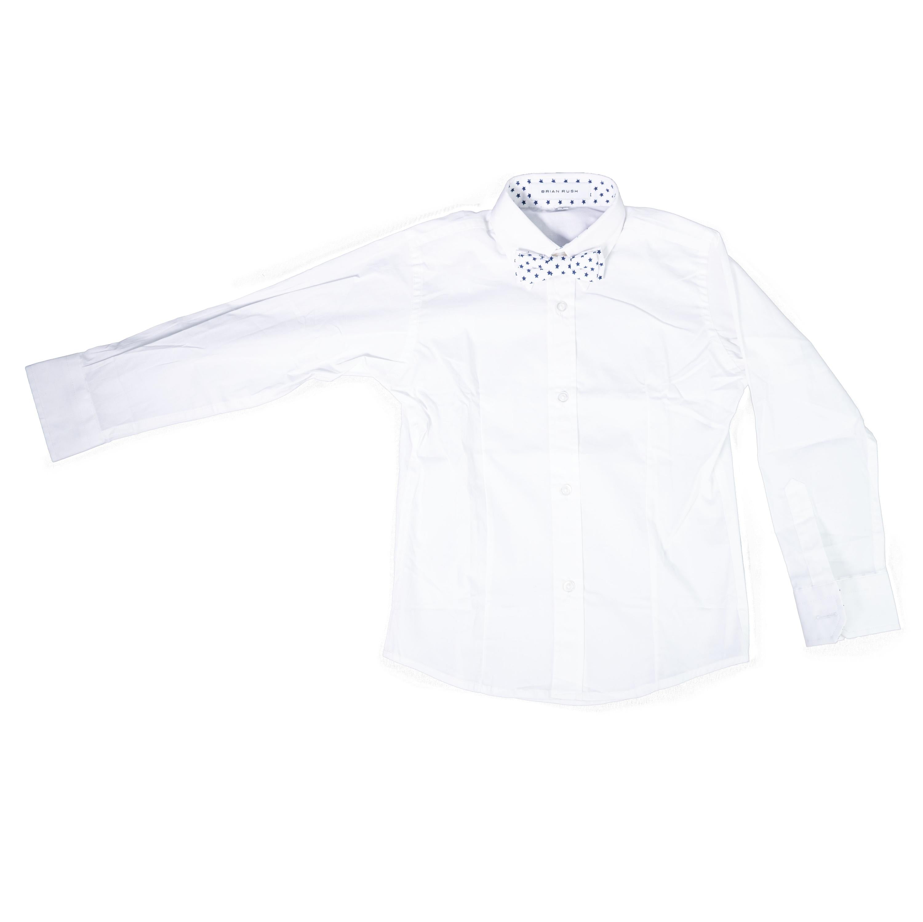 Camicia a Tinta Unita con Papillon incluso Neonato Brian Rush JVBIANCO - BRIAN RUSH - LuxuryKids