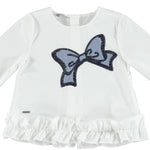 Camicia Bianca In Cotone Elasticizzato Bambina Sarabanda W200 - SARABANDA - LuxuryKids