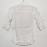 Camicia Body in Caldo Cotone Bianco con Micro Ricami Per Neonato Manuell & Frank MF3020I - MANUELL&FRANK - LuxuryKids
