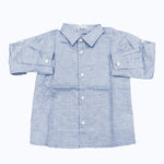 Camicia con stampa Neonato Celeste Ninnaoh E17289 - NINNAOH - LuxuryKids