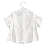 Camicia Coreana in misto Lino Bianco Neonato FINA EJERIQUE P18B7383 - Fina Ejerique - LuxuryKids