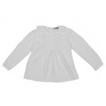 Camicia Cotone con Merletto Panna Bambina Dr. Kids 432 - DR.KID - LuxuryKids