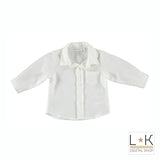 Camicia Elegante Bianco in Caldo Cotone Neonato Minibanda R623 - MINIBANDA - LuxuryKids