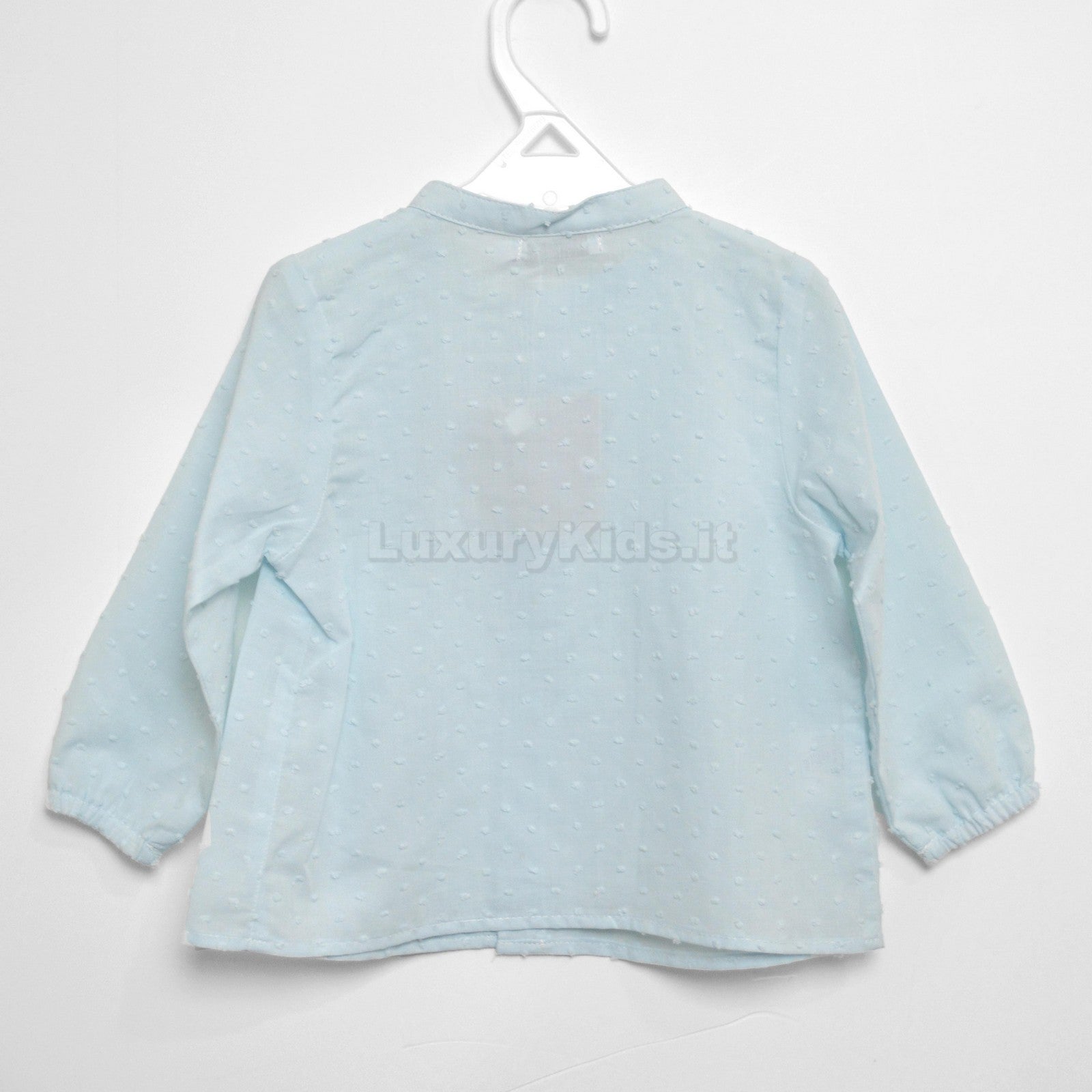 Camicia Elegante Collo Coreano Celeste Per Bambino Paloma de la O EI8CM1 - PALOMA DE LA O - LuxuryKids