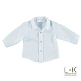 Camicia Elegante in Caldo Cotone Celeste Per Neonato Minibanda N608 - MINIBANDA - LuxuryKids