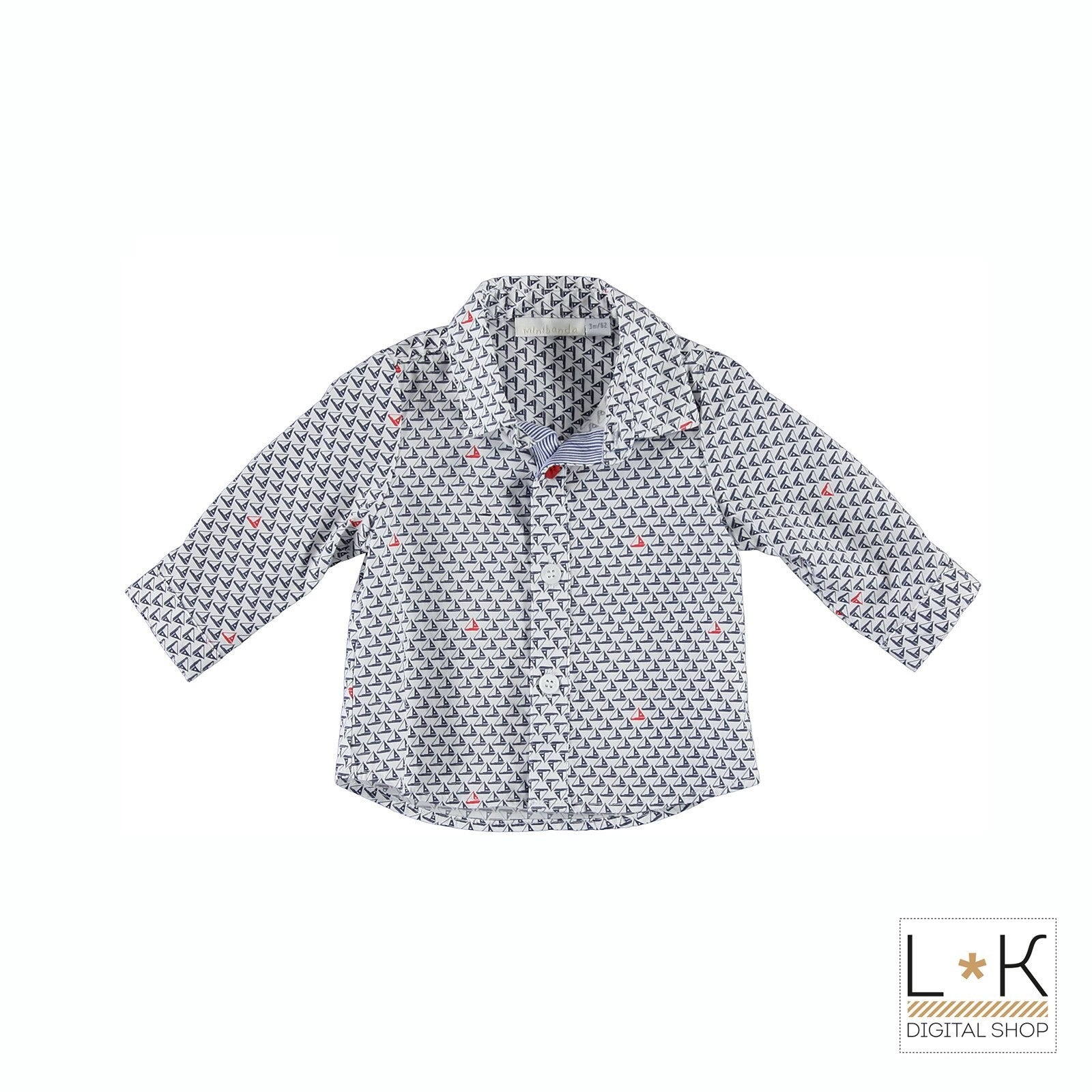 Camicia Fantasia Neonato Minibanda Q615 - MINIBANDA - LuxuryKids