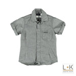 Camicia in Misto Lino Grigio Bambino Sarbanda G601 - SARABANDA - LuxuryKids