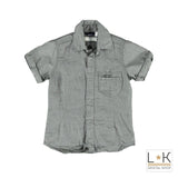 Camicia in Misto Lino Grigio Bambino Sarbanda G601 - SARABANDA - LuxuryKids