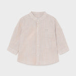 Camicia Lino Collo Alla Coreana Righe Neonato Mayoral 1118 - MAYORAL - LuxuryKids