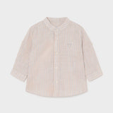 Camicia Lino Collo Alla Coreana Righe Neonato Mayoral 1118 - MAYORAL - LuxuryKids