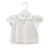 Camicia Mezza Manica Cotone Colletto cuore Bianco Neonata Tartaleta A2047CA - TARTALETA - LuxuryKids