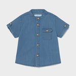 Camicia Mezza Manica In Jeans Neonato MAYORAL 1116 - MAYORAL - LuxuryKids