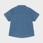 Camicia Mezza Manica In Jeans Neonato MAYORAL 1116 - MAYORAL - LuxuryKids