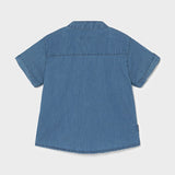 Camicia Mezza Manica In Jeans Neonato MAYORAL 1116 - MAYORAL - LuxuryKids