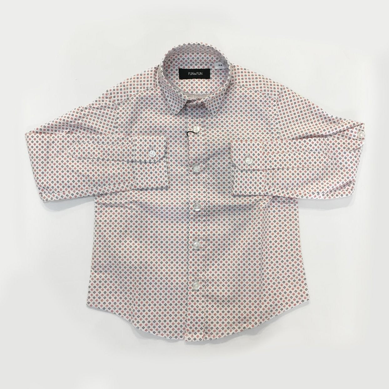 Camicia Micro Fantasia Neonato Fun&Fun FNMBSH7903 - FUN&FUN - LuxuryKids