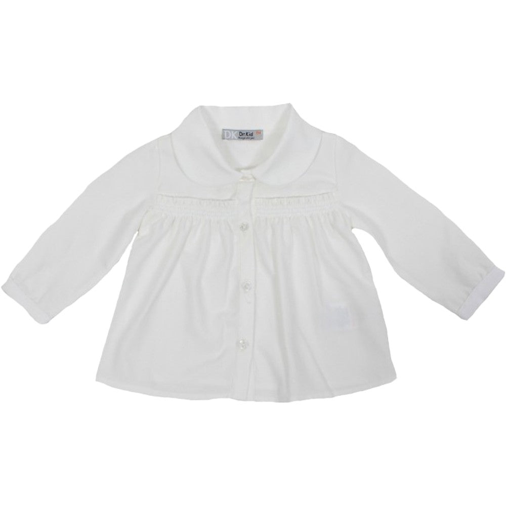 Camicia Svasata Cotone Panna Bambina Dr. Kids 337 - DR.KID - LuxuryKids