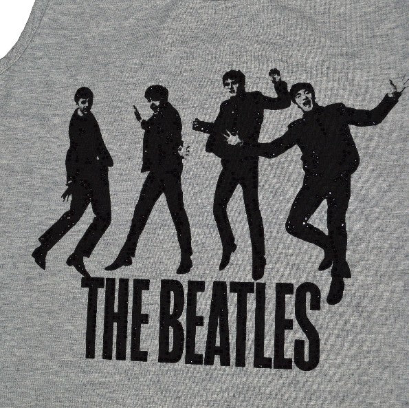 Canotta in Cotone Grigio con Stampa Beatles Bambina Fix Design 1T2603 - FIX DESIGN - LuxuryKids