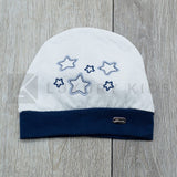 Cappellino In cotone Con Stelle Per Neonato Ninnaoh E20237 - NINNAOH - LuxuryKids