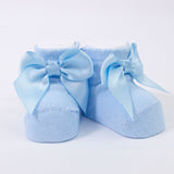 Calzino Scarpetta In Caldo Cotone Con Fiocchetto Neonati CARLOMAGNO 2400 - CARLOMAGNO - LuxuryKids