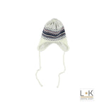 Cappello In Misto Lana Panna Con Copriorecchie Neonato Minibanda N314 - MINIBANDA - LuxuryKids
