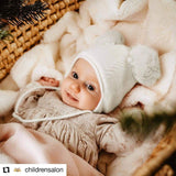 Cappello Misto Lana Con Pompon Panna Neonata Jamiks JZD065 - JAMIKS - LuxuryKids