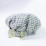 Cappello Modello Baschetto In Caldo Cotone A Quadretti Verde Neonata ALEXIA ALCP20I - ALEXIA - LuxuryKids