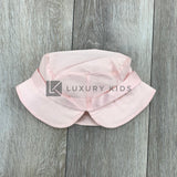 Cappello Modello Pescatore In Rasatello Di Cotone Rosa Neonata NNINNAOH E1514R - NINNAOH - LuxuryKids