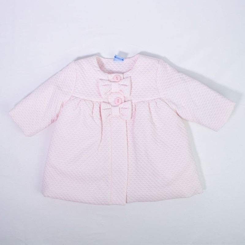 Cappottino Elegante Imbottito Rosa Neonata SARDON AB12 - SARDON - LuxuryKids